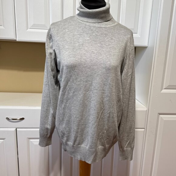 JOSEPH A Sweater Womens XL Turtleneck Long Sleeve Pullover Gray NWT - Picture 1 of 8